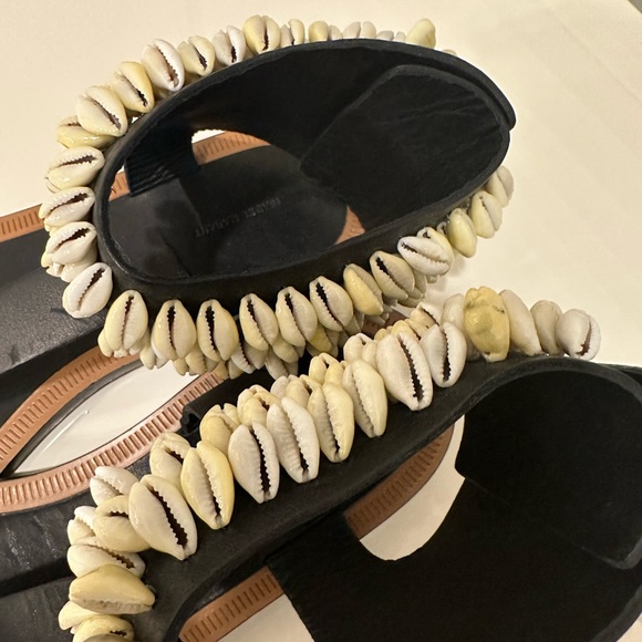 Isabel Marant Jean Shell Embellished Leather Sandals - Picture 2 of 8